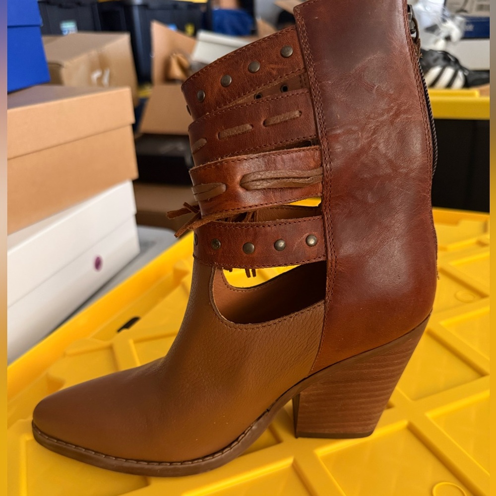 Brown Leather Ankle Boots